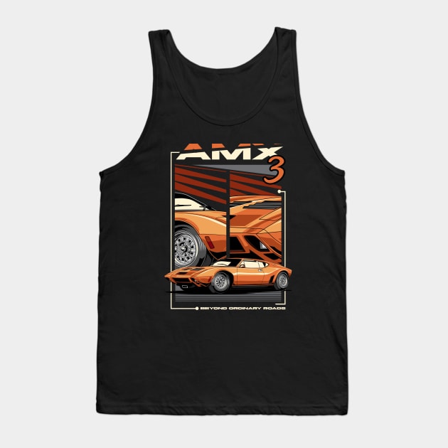 1969 AMC AMX/3 Car Tank Top by milatees